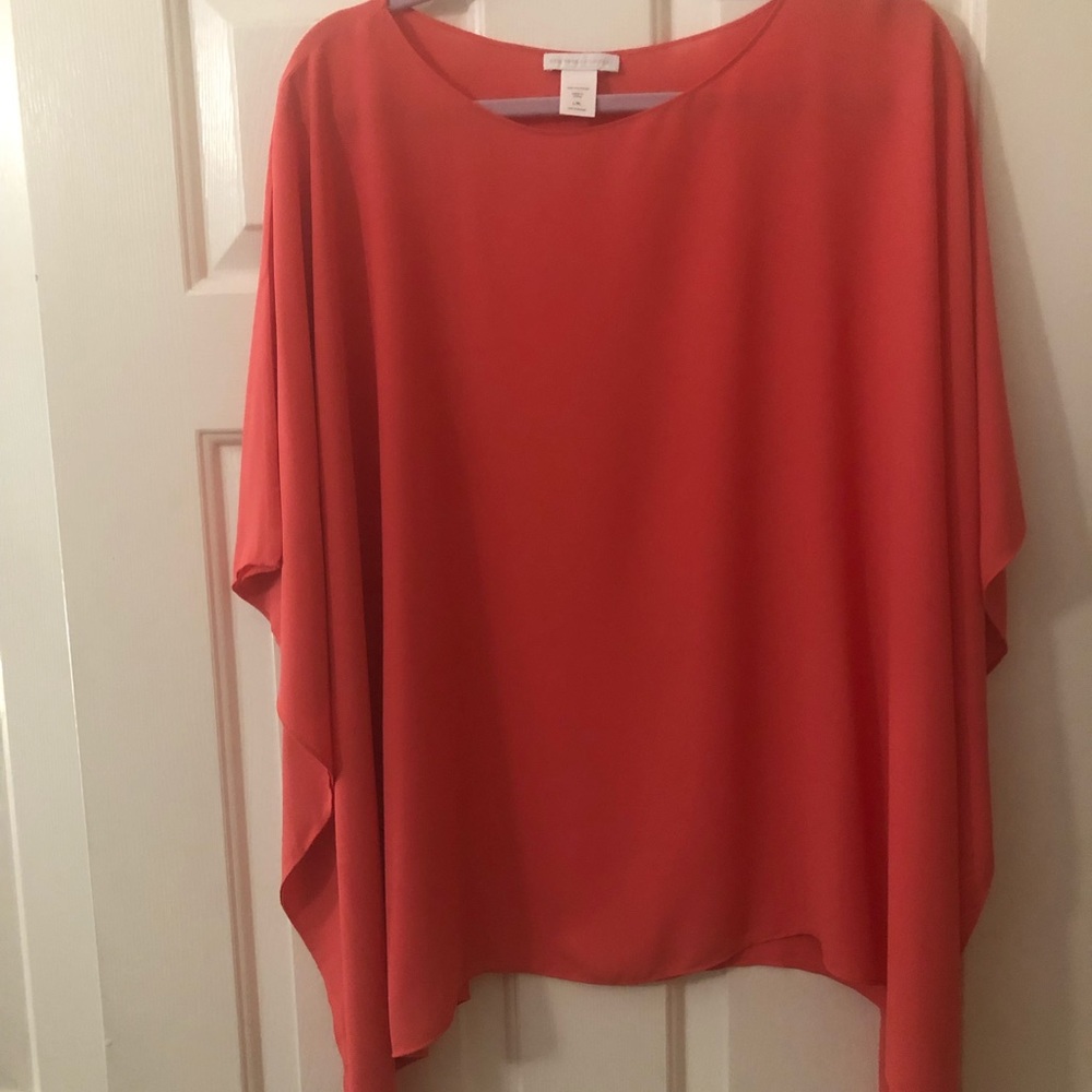 Peach blouse a little shear easy care